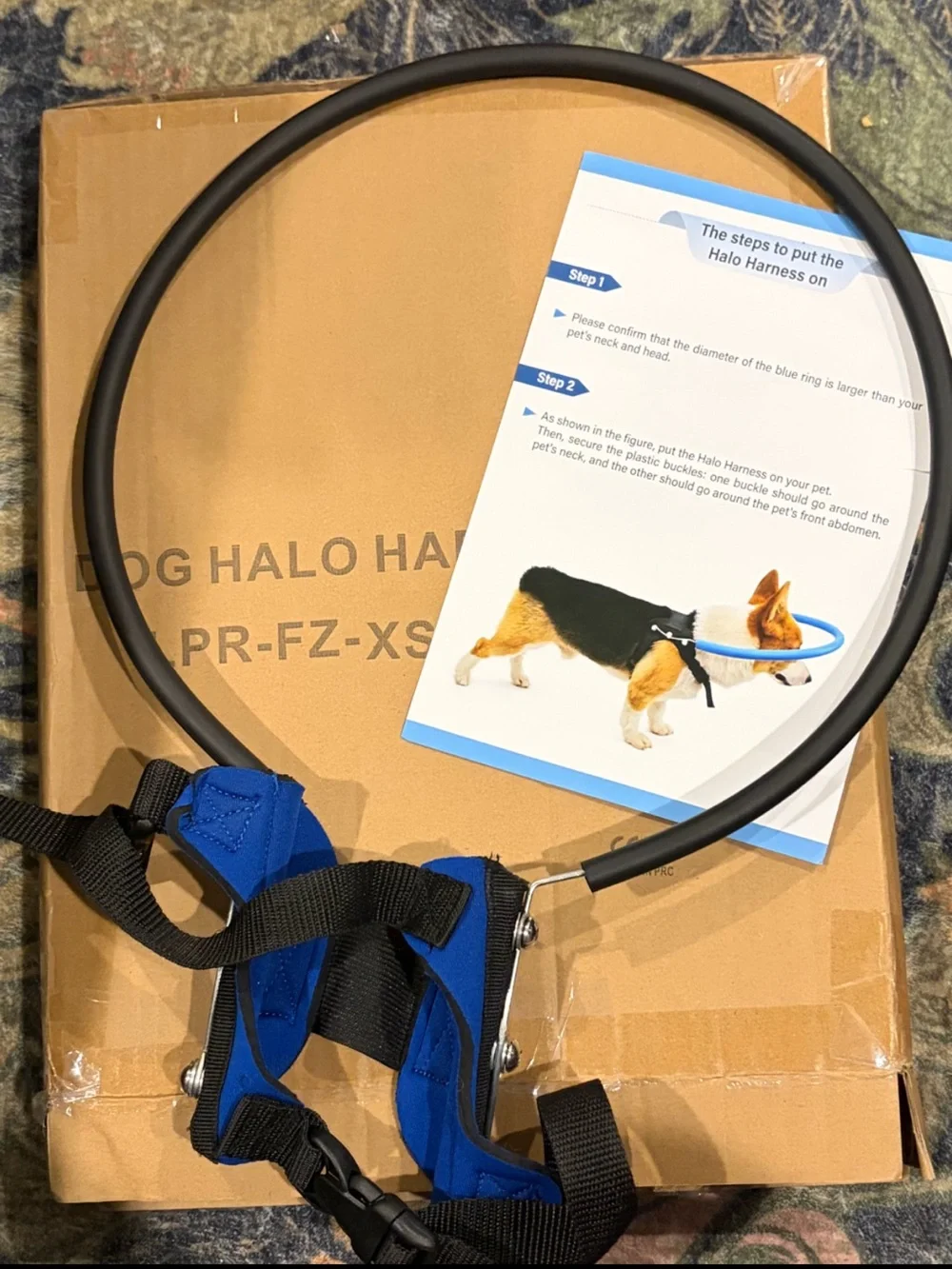 NWT Anti-Collision Halo Harness for Blind Dogs